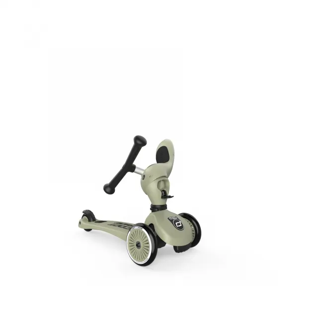 Trotineta Copii 2in1 Premium Scoot  Ride Highwaykick 1 Olive, Cu E Ezut, Sistem Anti-rasturnare, Reglabila 1,  5 Ani (max. 50 Kg) Pjb160629