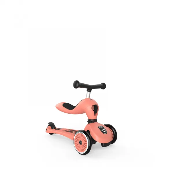 Trotineta Copii 2in1 Premium Scoot  Ride Highwaykick 1 Peach, Cu E Ezut, Sistem Anti-rasturnare, Reglabila 1,  5 Ani (max. 50 Kg) Pjb96353