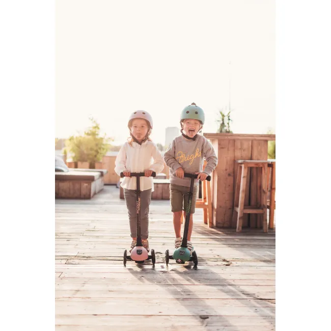 Trotineta Copii Pliabila, Reglabila, Roti Luminoase, Highwaykick 3 Led Forest, 3-6 Ani, Pana La 50 Kg, Scoot  Ride Pjb96345