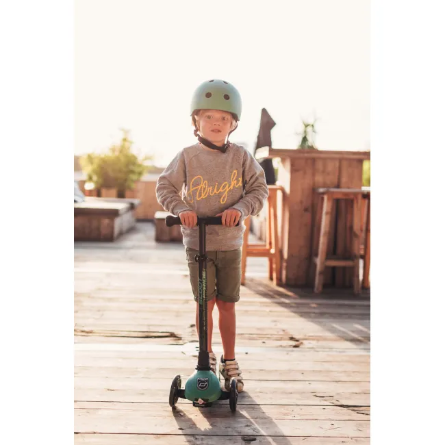 Trotineta Copii Pliabila, Reglabila, Roti Luminoase, Highwaykick 3 Led Forest, 3-6 Ani, Pana La 50 Kg, Scoot  Ride Pjb96345