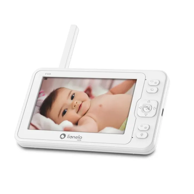 Video monitor, Lionelo, Babyline 6.2, Conexiune Wi-Fi, Pana la 8h de functionare, Comunicare bidirectionala, Senzor de temperatura, Alb BYNLOC-BABYLINE_6.2_WHITE