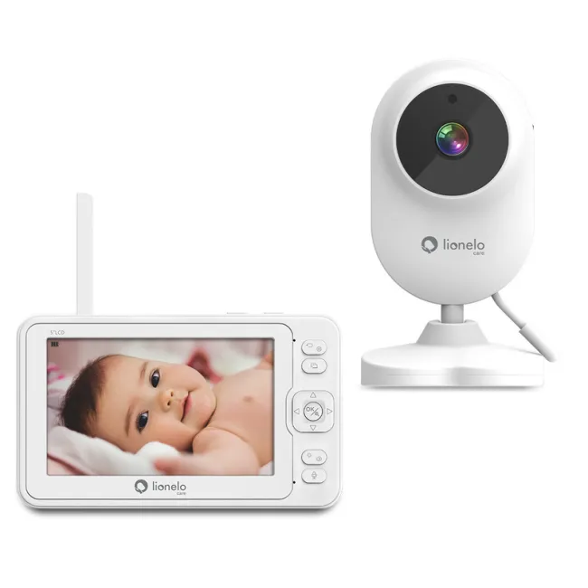 Video monitor, Lionelo, Babyline 6.2, Conexiune Wi-Fi, Pana la 8h de functionare, Comunicare bidirectionala, Senzor de temperatura, Alb BYNLOC-BABYLINE_6.2_WHITE