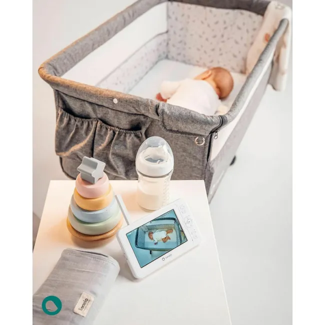 Video monitor, Lionelo, Babyline 6.2, Conexiune Wi-Fi, Pana la 8h de functionare, Comunicare bidirectionala, Senzor de temperatura, Alb BYNLOC-BABYLINE_6.2_WHITE