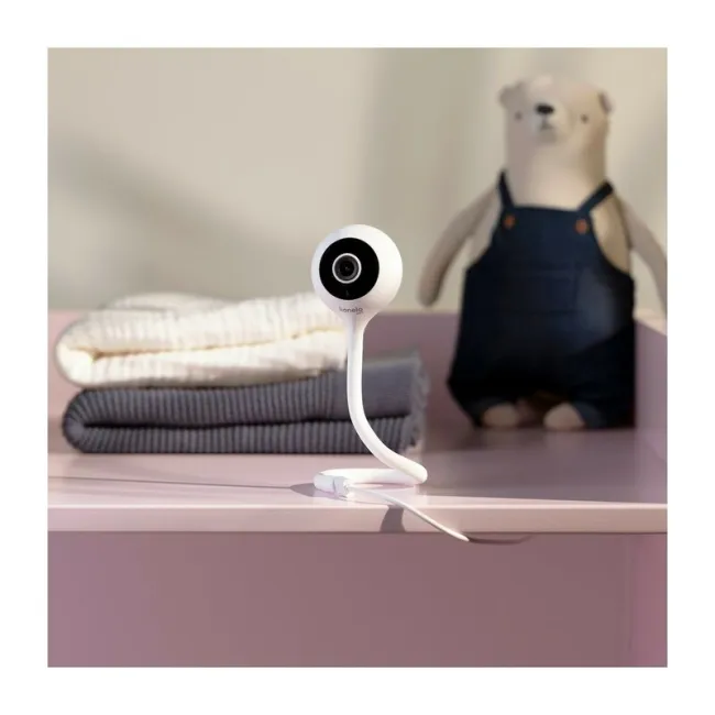 Video monitor, Lionelo, Babyline Smart, Cu aplicatie Smart Life, Cablu USB, Conexiune Wifi, Comunicare bidirectionala, Senzor de temperatura, Alb BYNLO-BABYLINE_SMART
