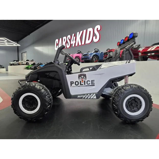 Buggy Electric Politie 2 Locuri Police Patrol 24v ,   2 Motoare 400w, Girofar Led, Bluetooth, Suspensii, Centura 3 Puncte   Max. 50 Kg Pjbc4k110politie