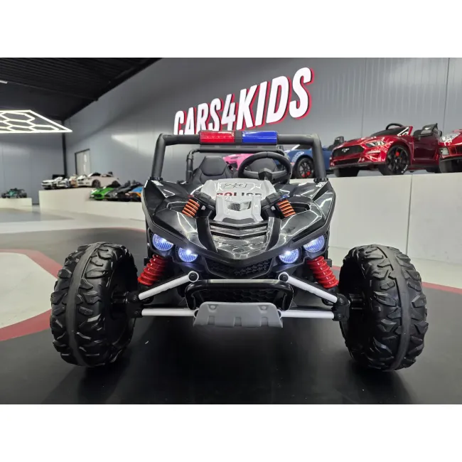 Buggy Electric Politie 2 Locuri Police Patrol 24v ,   2 Motoare 400w, Girofar Led, Bluetooth, Suspensii, Centura 3 Puncte   Max. 50 Kg Pjbc4k110politie