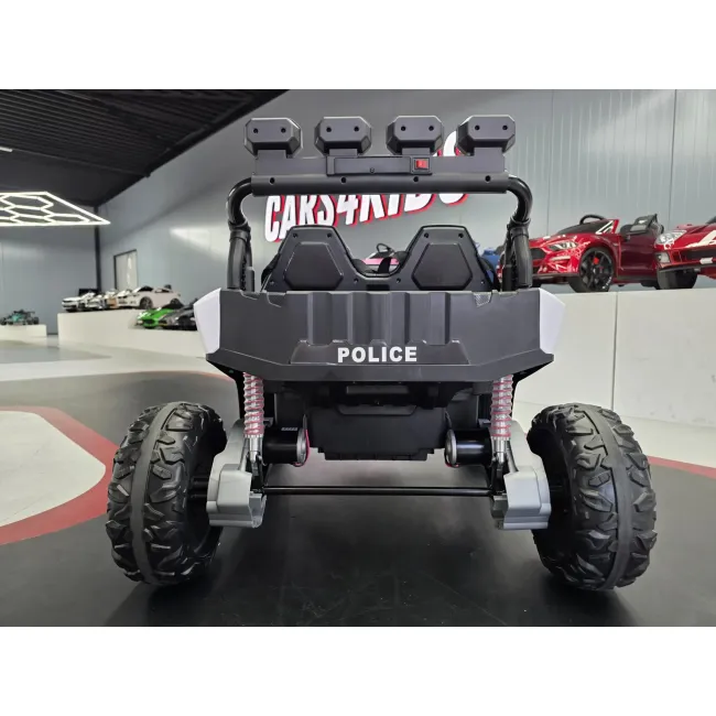 Buggy Electric Politie 2 Locuri Police Patrol 24v ,   2 Motoare 400w, Girofar Led, Bluetooth, Suspensii, Centura 3 Puncte   Max. 50 Kg Pjbc4k110politie