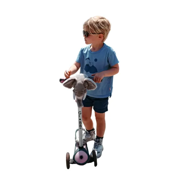 Cap Ghidon Elefant Wild  Wild ,   Accesoriu Plue  Premium Handmade Belgia Pentru Trotineta E I Bicicleta Copii   Montare Velcro Pjbws5203