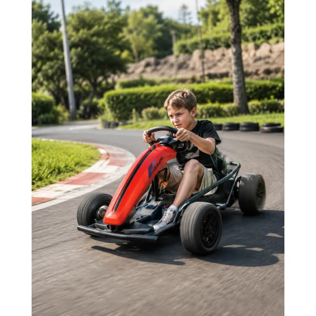 Go-kart Electric Pentru Copii 24v Roe U, Cu Functie Drift ,   2 Motoare 775w, Viteza 15 Km H, Centura 5 Puncte   De La 6 Ani, Max. 70 Kg Pjbc4k1968