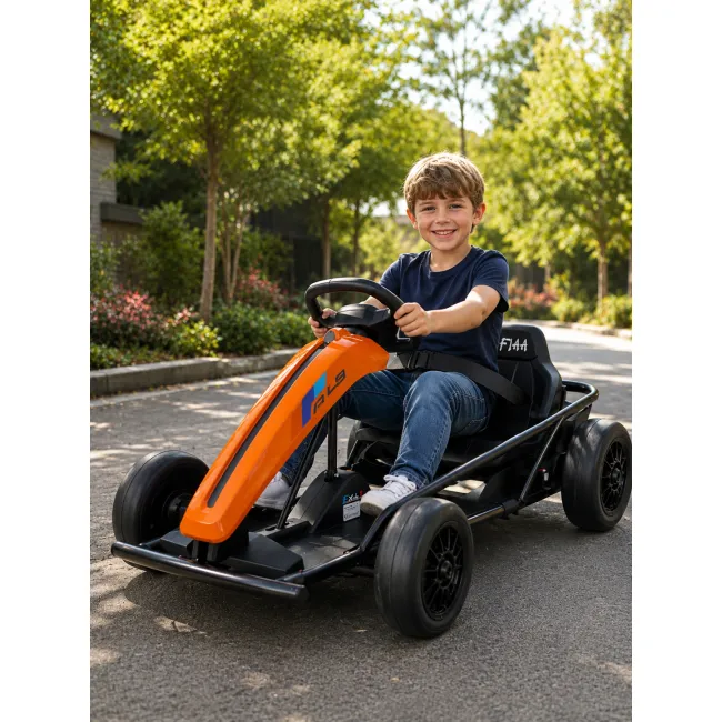 Go-kart Electric Pentru Copii 24v Roe U, Cu Functie Drift ,   2 Motoare 775w, Viteza 15 Km H, Centura 5 Puncte   De La 6 Ani, Max. 70 Kg Pjbc4k1968