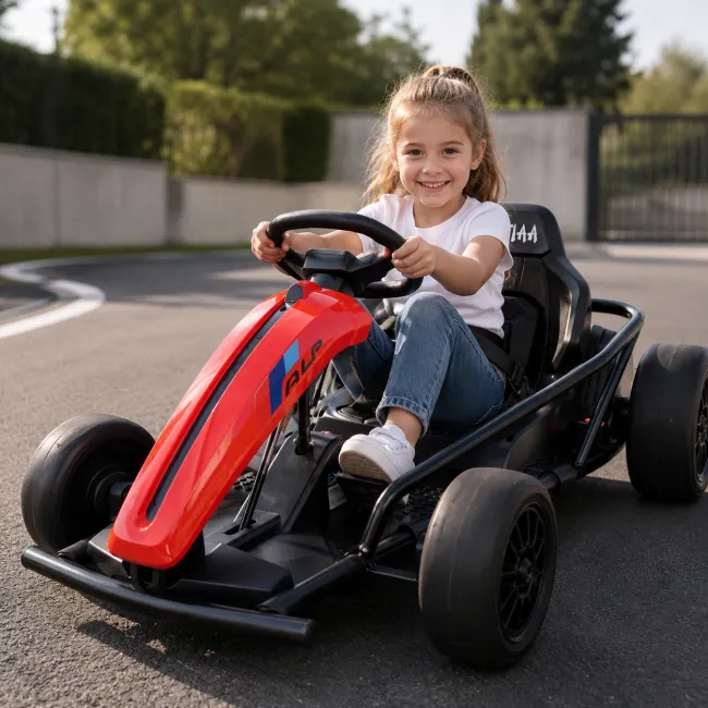 Go-kart Electric Pentru Copii 24v Roe U, Cu Functie Drift ,   2 Motoare 775w, Viteza 15 Km H, Centura 5 Puncte   De La 6 Ani, Max. 70 Kg Pjbc4k1968