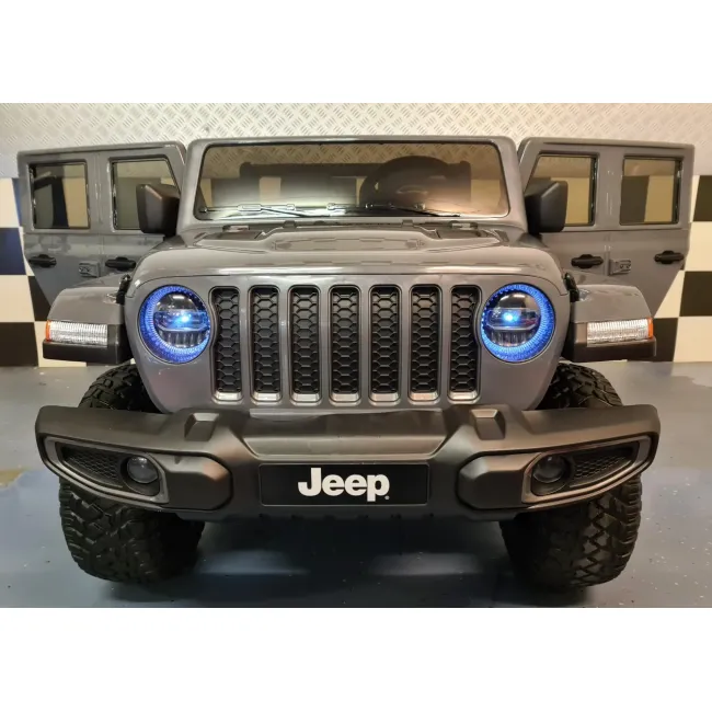 Jeep Electric Pentru Copii Gladiator Rubicon 12v Gri, Licenta Oficiala Jeep ,   2 Locuri, Ue I Functionale Pjbc4k0130r