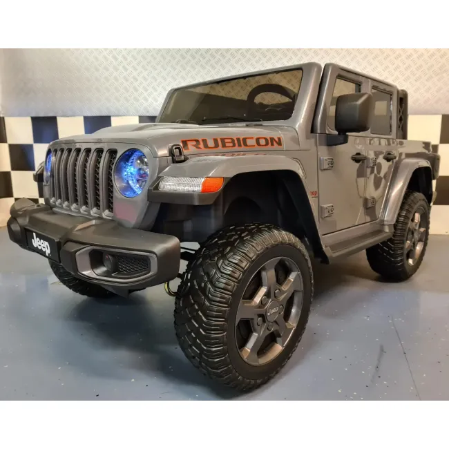 Jeep Electric Pentru Copii Gladiator Rubicon 12v Gri, Licenta Oficiala Jeep ,   2 Locuri, Ue I Functionale Pjbc4k0130r
