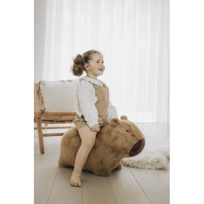 Jucarie Gonflabila Premium Wild  Soft Capybara ,   Plue  Ultra-moale, Pompa Inclusa, Cutie Cadou   3 Ani+, Joaca Activa A N Interior Pjbws4851