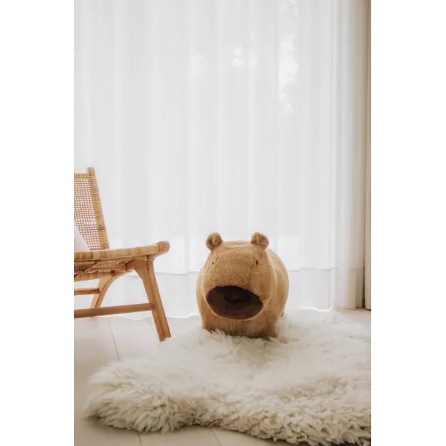 Jucarie Gonflabila Premium Wild  Soft Capybara ,   Plue  Ultra-moale, Pompa Inclusa, Cutie Cadou   3 Ani+, Joaca Activa A N Interior Pjbws4851