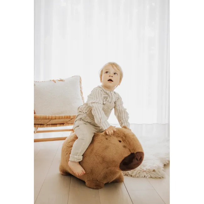Jucarie Gonflabila Premium Wild  Soft Capybara ,   Plue  Ultra-moale, Pompa Inclusa, Cutie Cadou   3 Ani+, Joaca Activa A N Interior Pjbws4851