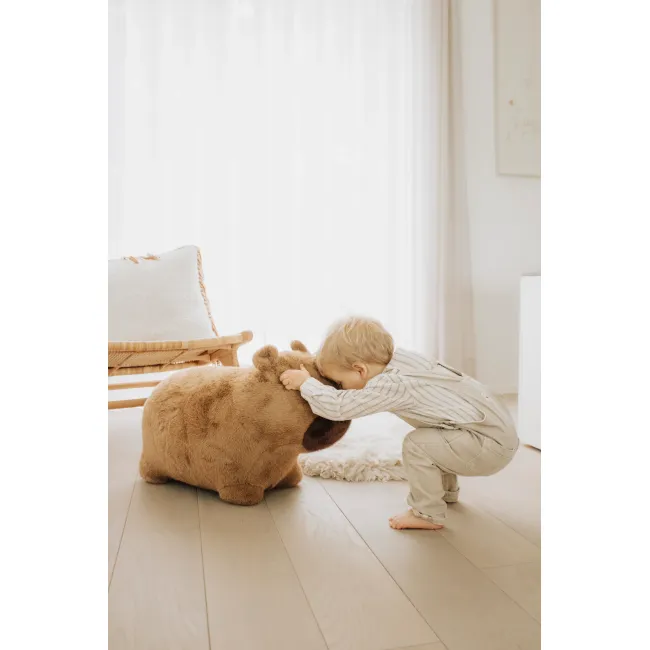 Jucarie Gonflabila Premium Wild  Soft Capybara ,   Plue  Ultra-moale, Pompa Inclusa, Cutie Cadou   3 Ani+, Joaca Activa A N Interior Pjbws4851