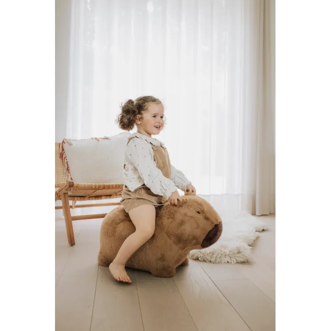 Jucarie Gonflabila Premium Wild  Soft Capybara ,   Plue  Ultra-moale, Pompa Inclusa, Cutie Cadou   3 Ani+, Joaca Activa A N Interior Pjbws4851