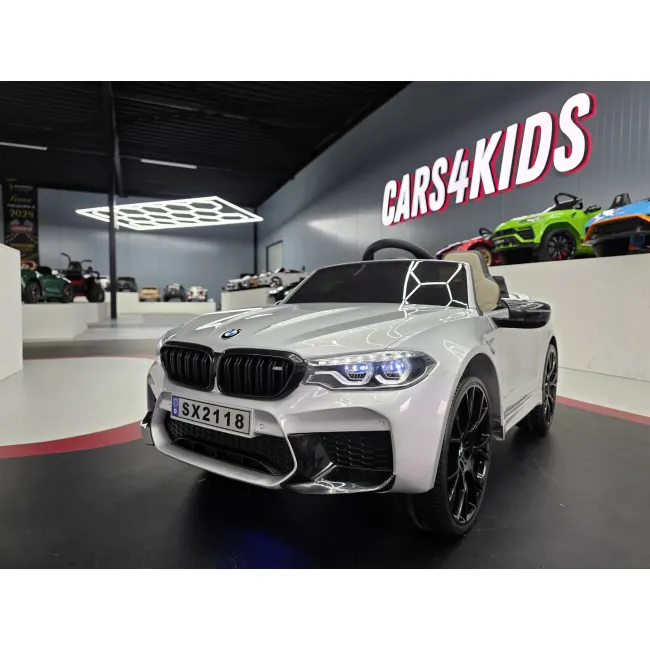 Mae Ina Electrica Bmw M5 24v Gri Metalic, Licenta Oficiala ,   Telecomanda 2.4g, Scaun Piele Pjbc4k118grijs