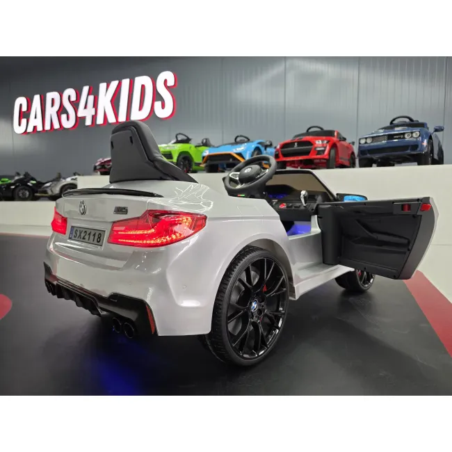 Mae Ina Electrica Bmw M5 24v Gri Metalic, Licenta Oficiala ,   Telecomanda 2.4g, Scaun Piele Pjbc4k118grijs