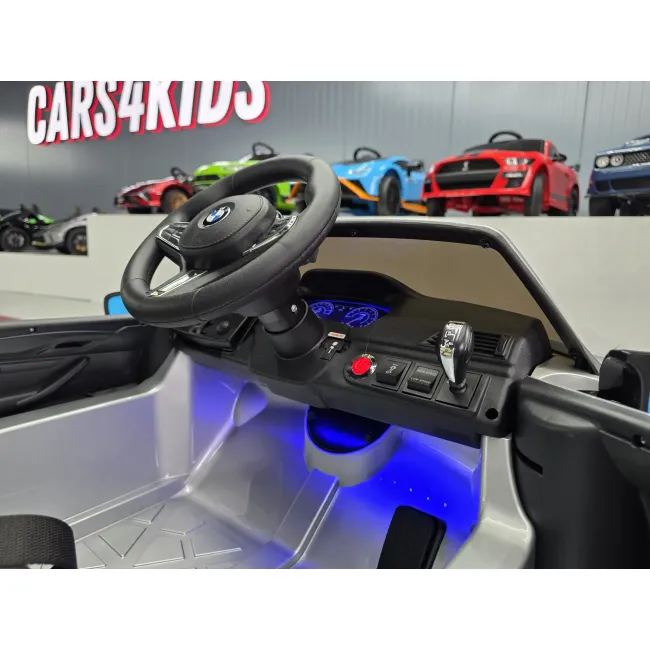 Mae Ina Electrica Bmw M5 24v Gri Metalic, Licenta Oficiala ,   Telecomanda 2.4g, Scaun Piele Pjbc4k118grijs