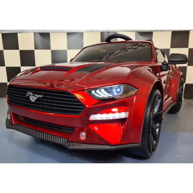 Mae Ina Electrica Ford Mustang 24v, Licenta Oficiala ,   Drift  Telecomanda, Roe U Metalic Premium Pjbc4k2038rood-24v