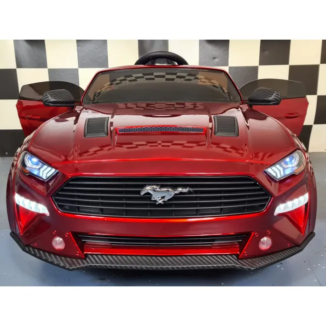 Mae Ina Electrica Ford Mustang 24v, Licenta Oficiala ,   Drift  Telecomanda, Roe U Metalic Premium Pjbc4k2038rood-24v