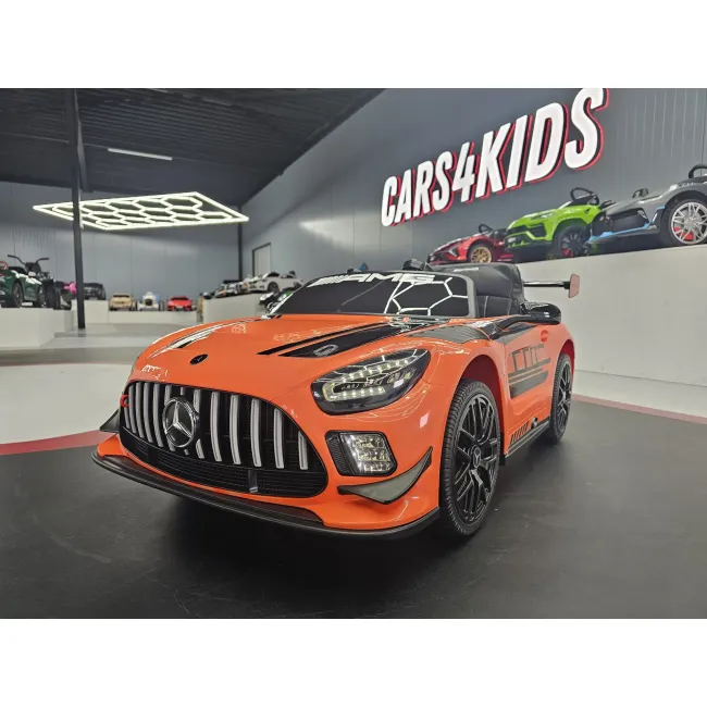 Mae Ina Electrica Mercedes Gt3 Amg 12v Portocaliu, Licenta Oficiala ,   Telecomanda 2.4g, Scaun Piele Pjbc4k033oranje
