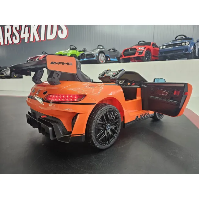 Mae Ina Electrica Mercedes Gt3 Amg 12v Portocaliu, Licenta Oficiala ,   Telecomanda 2.4g, Scaun Piele Pjbc4k033oranje