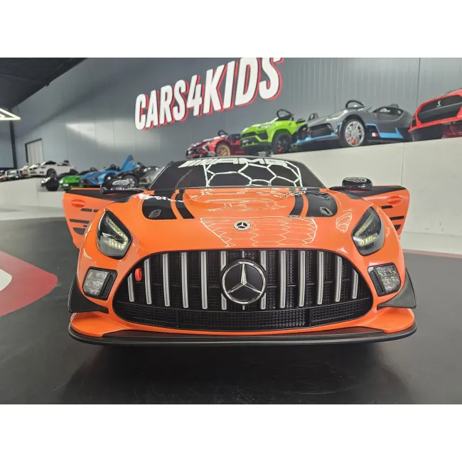 Mae Ina Electrica Mercedes Gt3 Amg 12v Portocaliu, Licenta Oficiala ,   Telecomanda 2.4g, Scaun Piele Pjbc4k033oranje