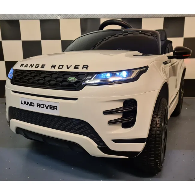 Mae Ina Electrica Pentru Copii Range Rover Evoque 12v 10ah Alb ,   4 Motoare, Suspensii, Telecomanda 2.4g, Roti Cauciuc, Scaun Piele   3 Ani+ Pjbc4k0099wit