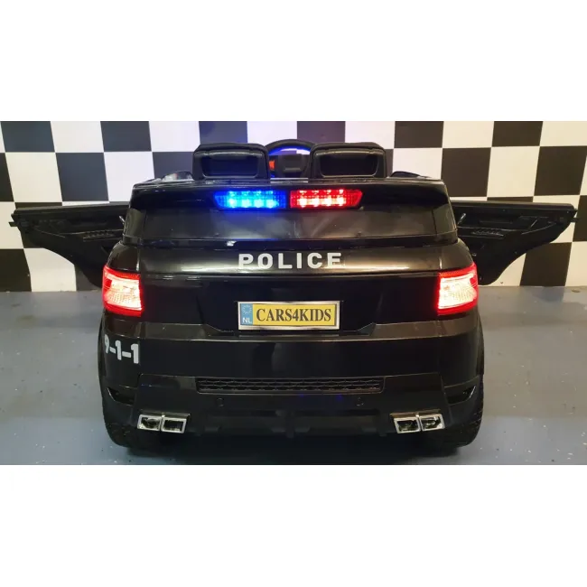 Mae Ina Electrica Politie 12v Pentru Copii, Negru ,   Telecomanda 2.4g, Girofar E I Sirena, Scaun Piele   3-5 Ani Pjbc4kc002