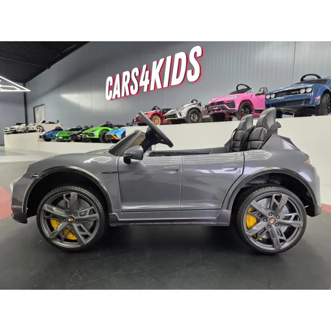 Mae Ina Electrica Porsche Taycan Turbo S 24v Gri, 2 Locuri, Licenta Oficiala ,   Telecomanda 2.4g, Scaun Piele Pjbc4k0988 Grijs