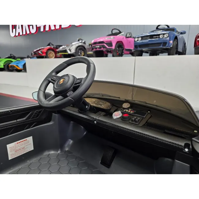 Mae Ina Electrica Porsche Taycan Turbo S 24v Gri, 2 Locuri, Licenta Oficiala ,   Telecomanda 2.4g, Scaun Piele Pjbc4k0988 Grijs
