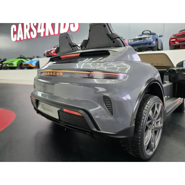 Mae Ina Electrica Porsche Taycan Turbo S 24v Gri, 2 Locuri, Licenta Oficiala ,   Telecomanda 2.4g, Scaun Piele Pjbc4k0988 Grijs