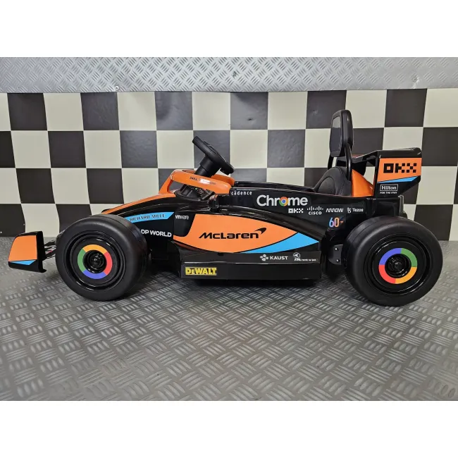 Mae Inuta Electrica Mclaren Formula 1 12v Portocaliu ,   Licenta Oficiala Mclaren, Bluetooth, Telecomanda 2.4g, Scaun Piele   3-5 Ani, Max. 30 Kg Pjbc4k706