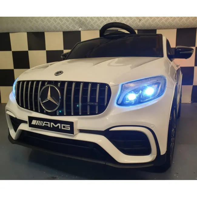 Mae Inuta Electrica Pentru Copii Mercedes-benz Glc 63 Amg 12v Alb ,   4 Motoare, Suspensii, Bluetooth, Telecomanda 2.4g   3 Ani+, Max. 30 Kg Pjbc4k5688wit
