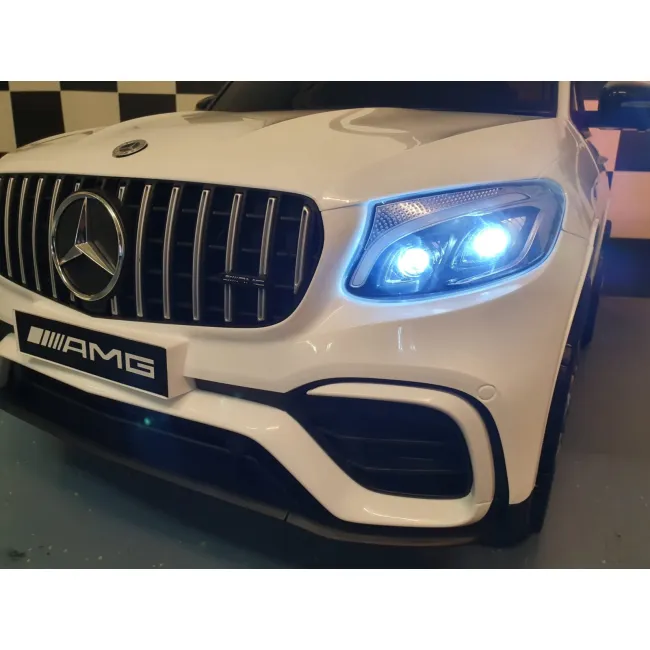 Mae Inuta Electrica Pentru Copii Mercedes-benz Glc 63 Amg 12v Alb ,   4 Motoare, Suspensii, Bluetooth, Telecomanda 2.4g   3 Ani+, Max. 30 Kg Pjbc4k5688wit