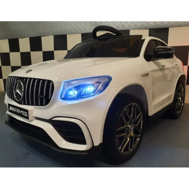 Mae Inuta Electrica Pentru Copii Mercedes-benz Glc 63 Amg 12v Alb ,   4 Motoare, Suspensii, Bluetooth, Telecomanda 2.4g   3 Ani+, Max. 30 Kg Pjbc4k5688wit