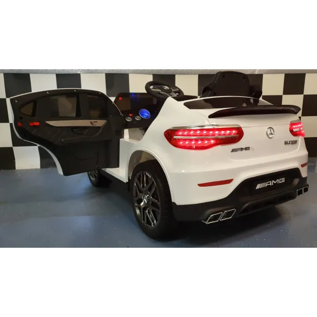Mae Inuta Electrica Pentru Copii Mercedes-benz Glc 63 Amg 12v Alb ,   4 Motoare, Suspensii, Bluetooth, Telecomanda 2.4g   3 Ani+, Max. 30 Kg Pjbc4k5688wit