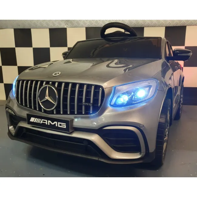 Mae Inuta Electrica Pentru Copii Mercedes-benz Glc 63 Amg 12v Gri Mat ,   4 Motoare, Suspensii, Bluetooth, Telecomanda 2.4g   3 Ani+, Max. 30 Kg Pjbc4k5688matgrijs