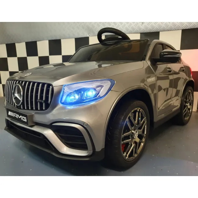 Mae Inuta Electrica Pentru Copii Mercedes-benz Glc 63 Amg 12v Gri Mat ,   4 Motoare, Suspensii, Bluetooth, Telecomanda 2.4g   3 Ani+, Max. 30 Kg Pjbc4k5688matgrijs