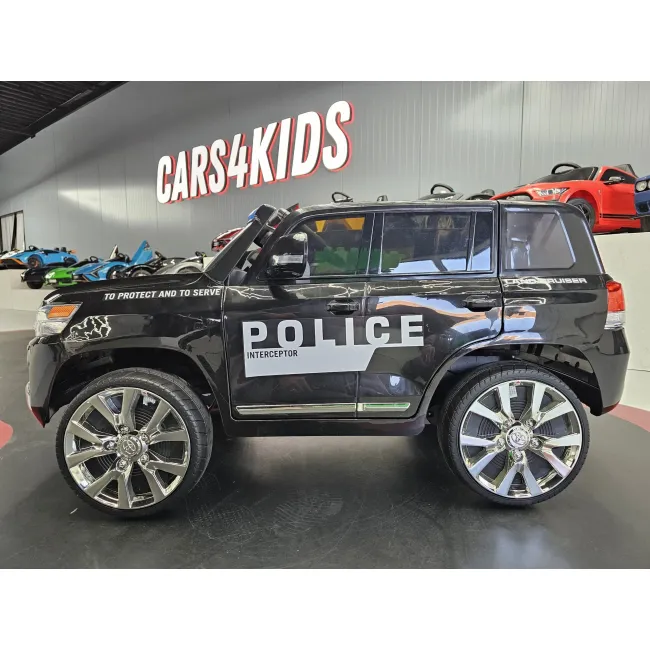 Mae Inuta Electrica Toyota Land Cruiser Police 24v Negru ,   Licenta Oficiala Toyota, Girofar Led, Telecomanda 2.4g   3-5 Ani Pjbc4k2022