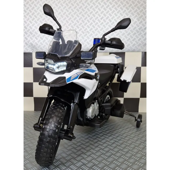Motocicleta Electrica Politie Bmw F850 12v ,   Roata Ajutatoare, Girofar Led   3-5 Ani Pjbc4k5002