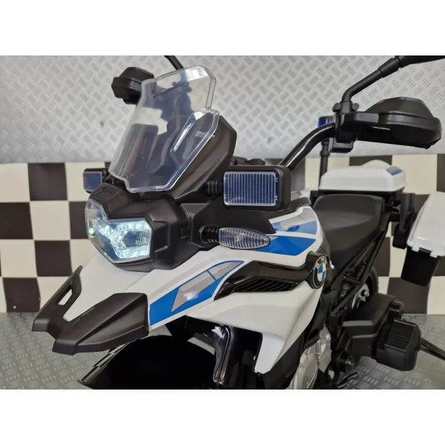 Motocicleta Electrica Politie Bmw F850 12v ,   Roata Ajutatoare, Girofar Led   3-5 Ani Pjbc4k5002