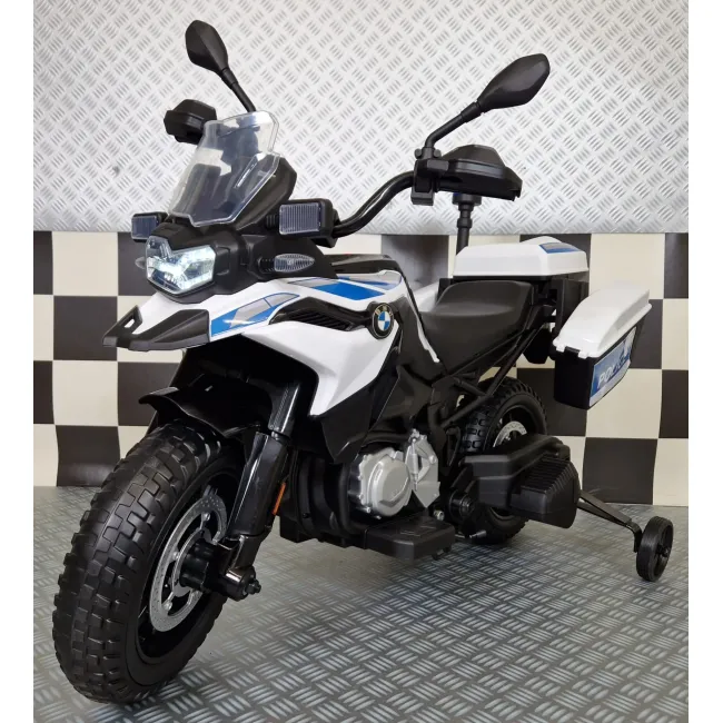 Motocicleta Electrica Politie Bmw F850 12v ,   Roata Ajutatoare, Girofar Led   3-5 Ani Pjbc4k5002
