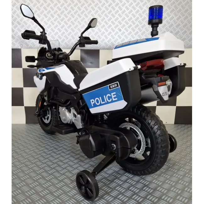 Motocicleta Electrica Politie Bmw F850 12v ,   Roata Ajutatoare, Girofar Led   3-5 Ani Pjbc4k5002