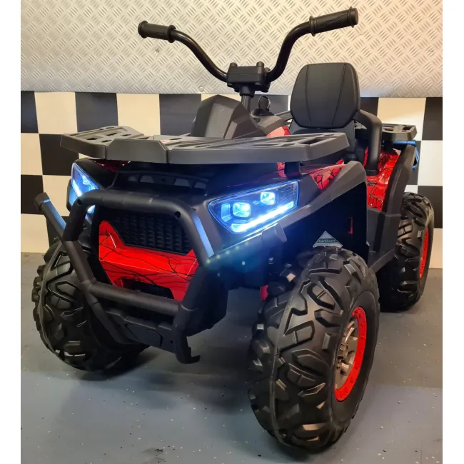Quad Electric Copii Spider Desert 12v Roe U ,   Control Independent, Design Panza De Paianjen, Suspensii, Bluetooth   3 Ani+ Pjbc4k607rood