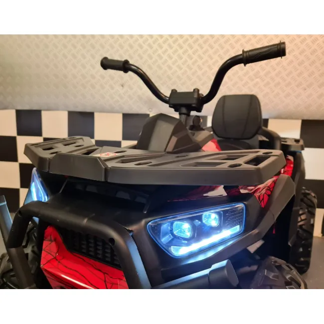 Quad Electric Copii Spider Desert 12v Roe U ,   Control Independent, Design Panza De Paianjen, Suspensii, Bluetooth   3 Ani+ Pjbc4k607rood