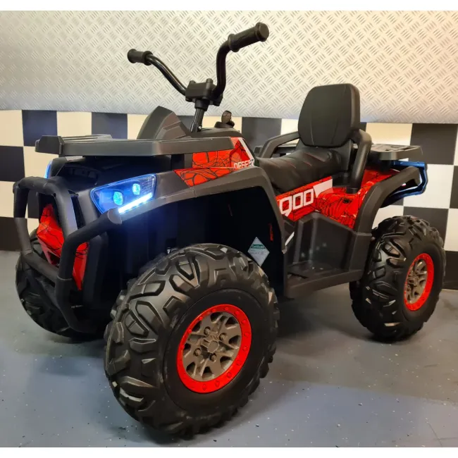 Quad Electric Copii Spider Desert 12v Roe U ,   Control Independent, Design Panza De Paianjen, Suspensii, Bluetooth   3 Ani+ Pjbc4k607rood
